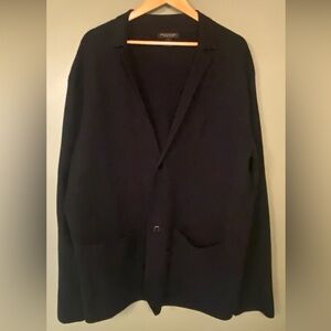 Banana Republic Men's Black Cardigan Sweater